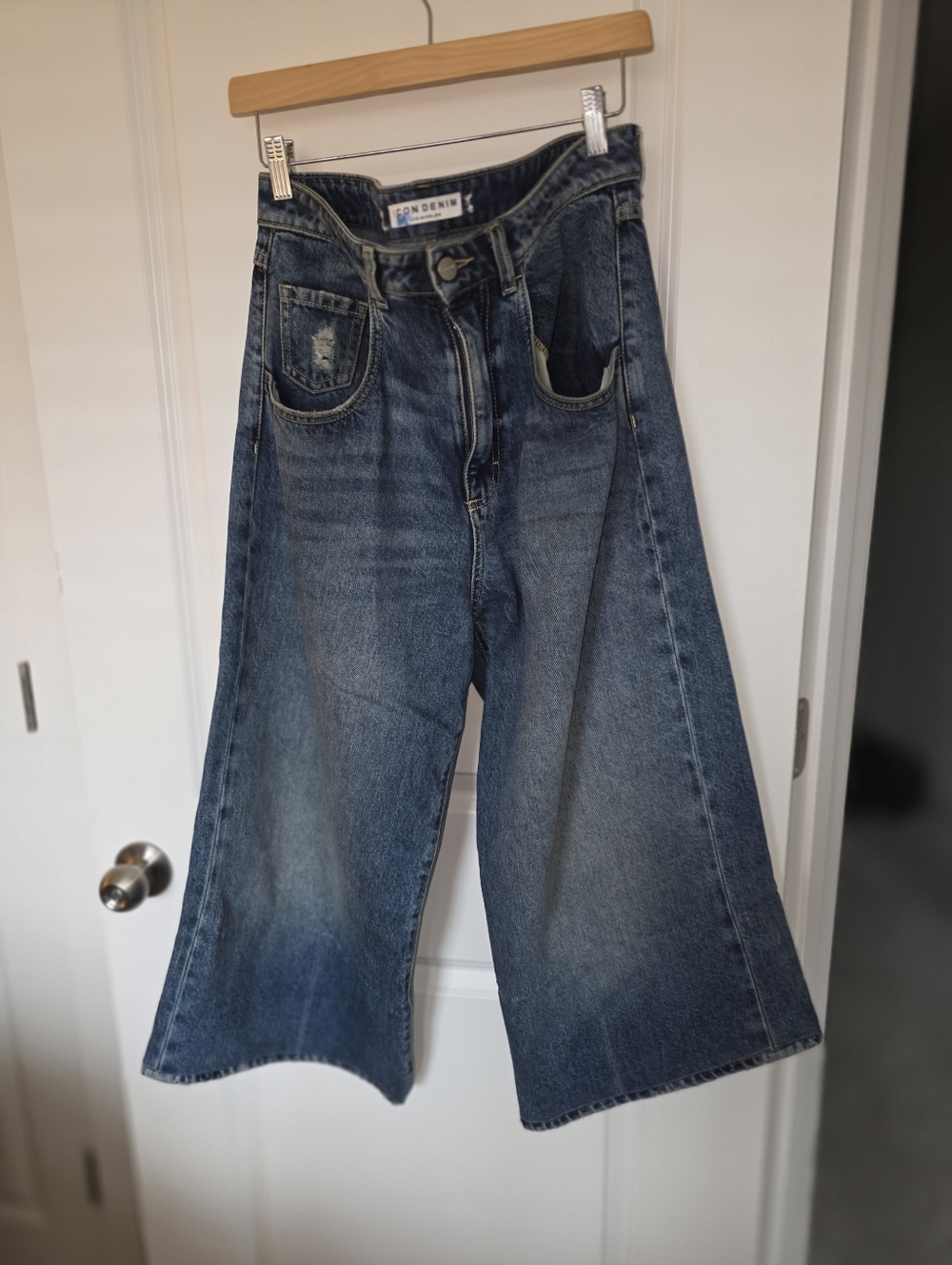 ICON DENIM High-Rise Washed Blue Jeans